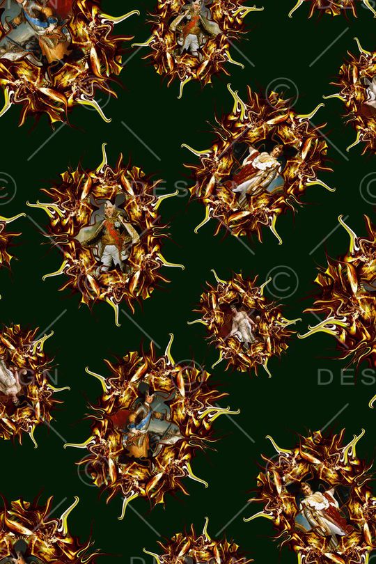 复古印花华亿平台图片