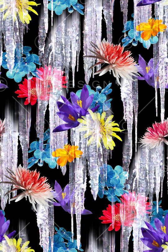 花卉印花华亿平台图片