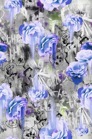 抽象复古印花华亿平台图片