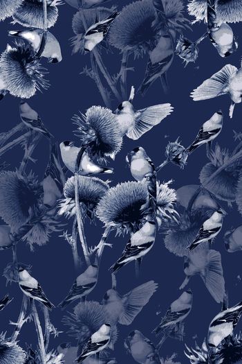 553788-抽象手绘花鸟男装图案