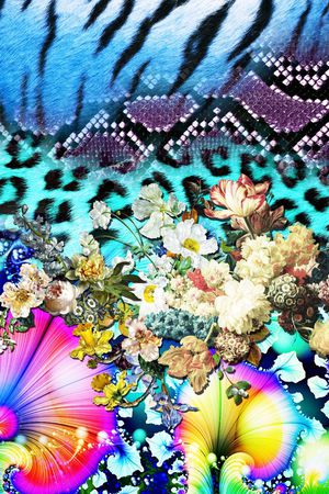 抽象印花华亿平台图片