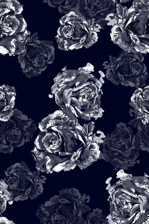 抽象男装图案印花华亿平台图片