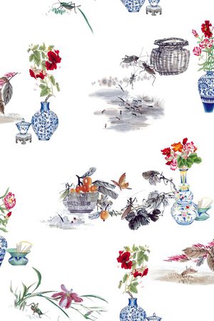 中国风印花华亿平台图片