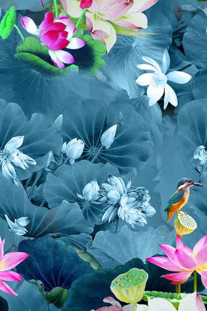 中国风印花华亿平台图片