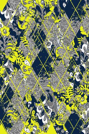 方格纹路印花华亿平台图片