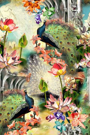 欧式印花华亿平台图片