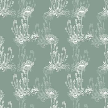 554188-线描热带植物印花