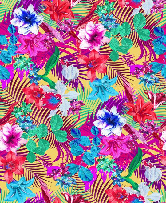 花卉印花华亿平台图片