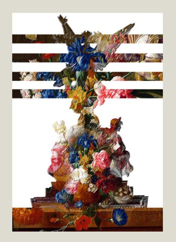 554206-时尚抽象男装定位复古花卉图案