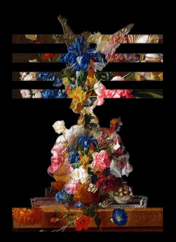 554207-时尚抽象男装定位复古花卉图案