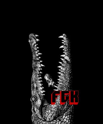 554244-抽象大鳄鱼男装图案