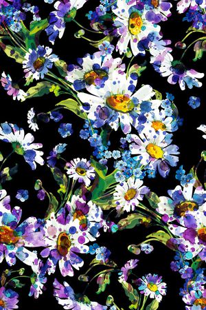 白色大花印花华亿平台图片