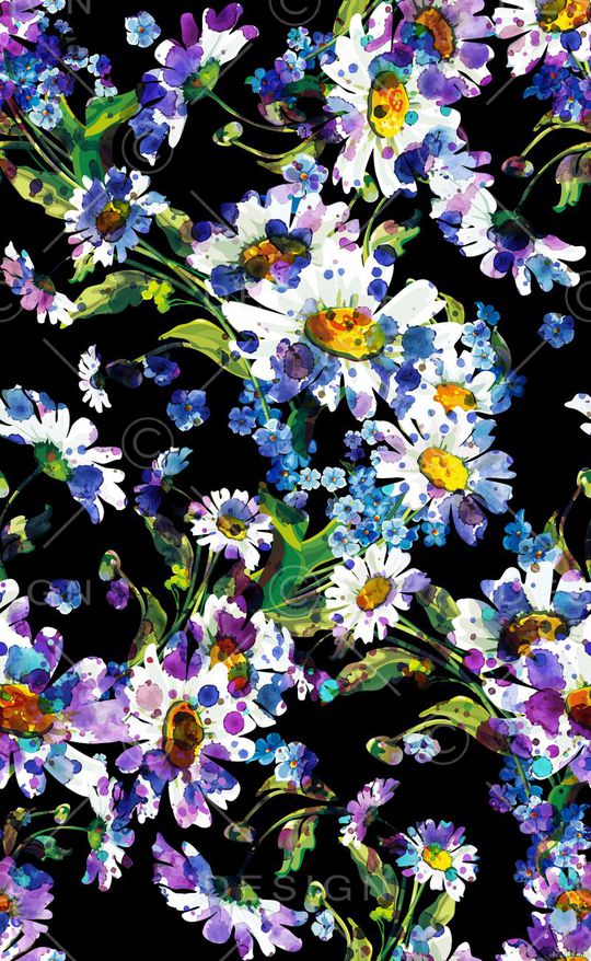 白色大花印花华亿平台图片