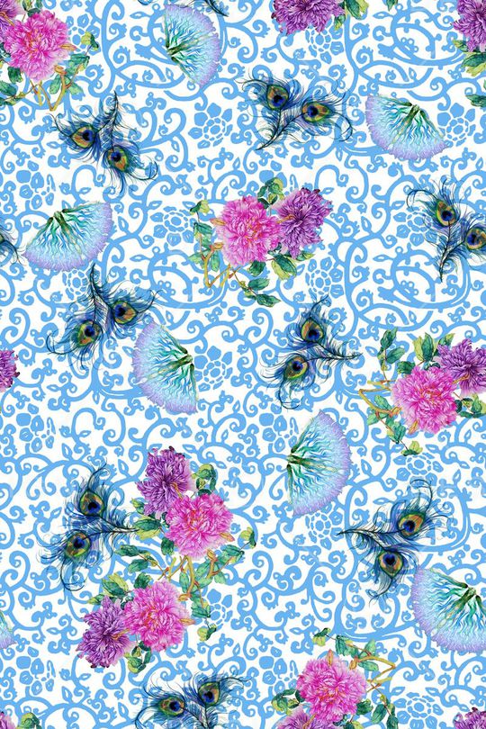 素雅旗袍印花华亿平台图片