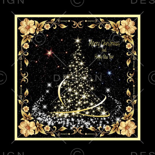 圣诞树印花华亿平台图片