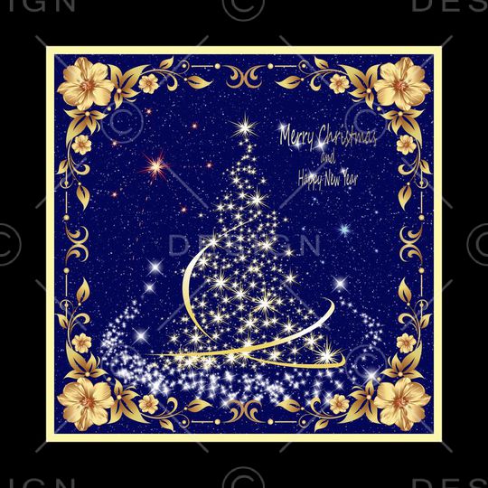 圣诞树印花华亿平台图片