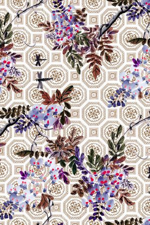 窗格纹印花华亿平台图片