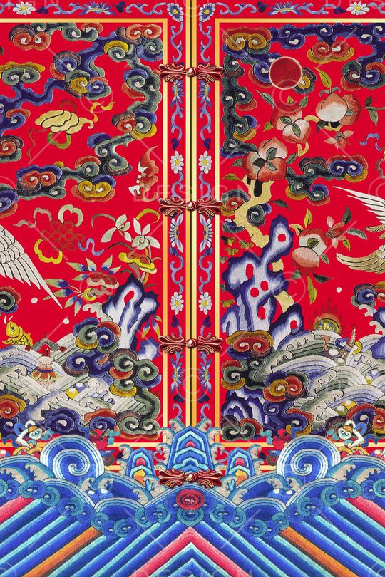 MAX-定位中国民族风印花华亿平台图片