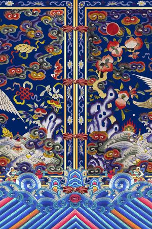 MAX-定位中国民族风印花华亿平台图片