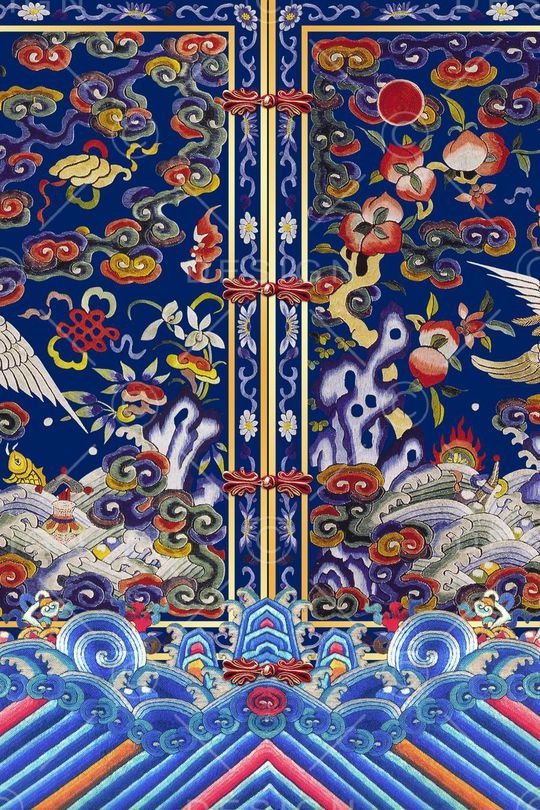 MAX-定位中国民族风印花华亿平台图片