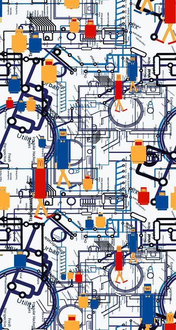 554544-趣味地铁线路图行人华亿平台