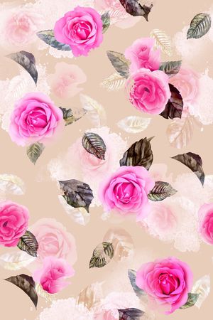 玫瑰印花华亿平台图片