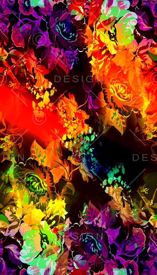 抽象水彩印花华亿平台图片