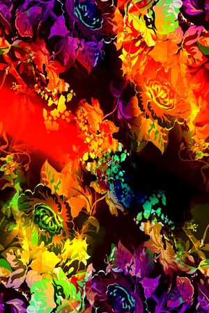 抽象水彩印花华亿平台图片