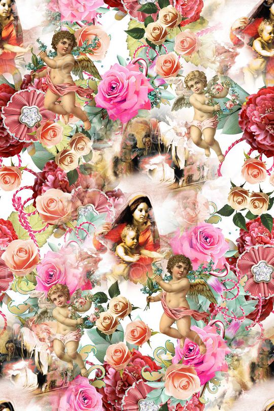 欧式复古宫廷风印花华亿平台图片