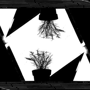 黑白对称印花华亿平台图片