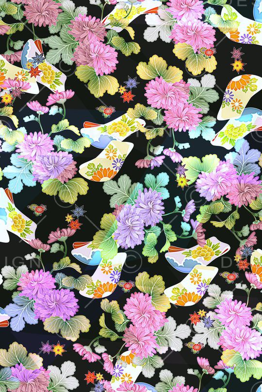 和服风印花华亿平台图片