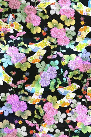 和服风印花华亿平台图片