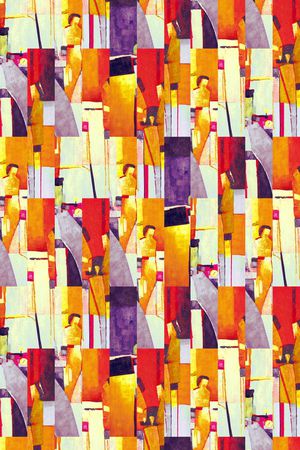 几何印花华亿平台图片