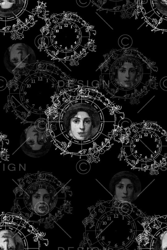 抽象男装图案印花华亿平台图片