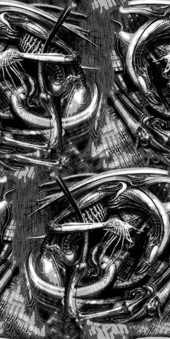 554848-抽象黑暗美学外星怪纹理男装图案