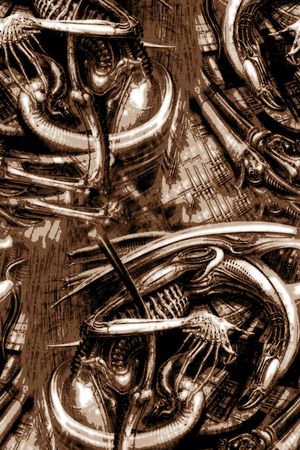 抽象男装图案印花华亿平台图片