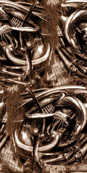 554850-抽象黑暗美学外星怪纹理男装图案