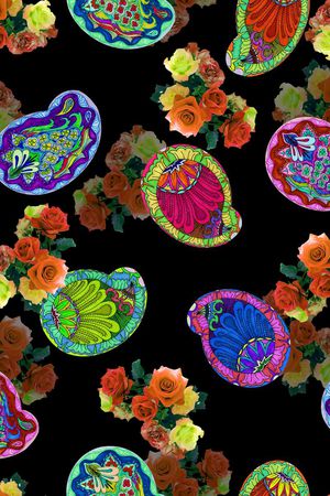 复古印花华亿平台图片