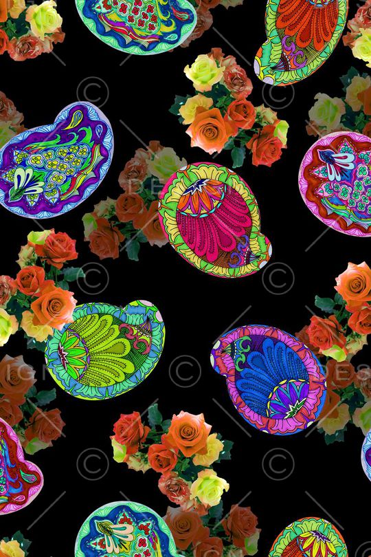 复古印花华亿平台图片