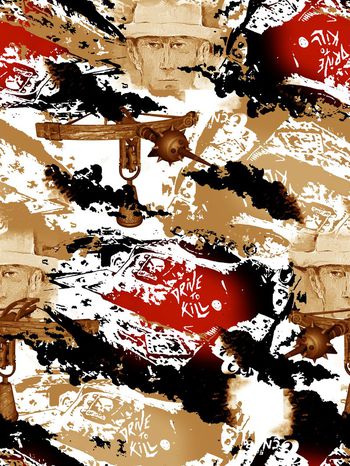 554887-抽象纹理人头像男装图案