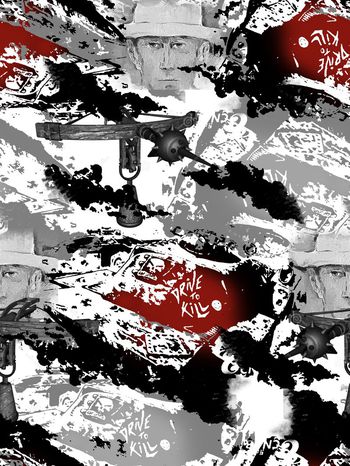 554888-抽象纹理人头像男装图案