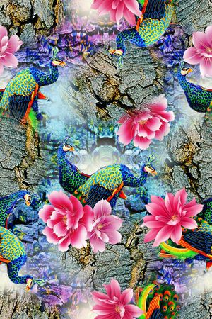 中国风印花华亿平台图片