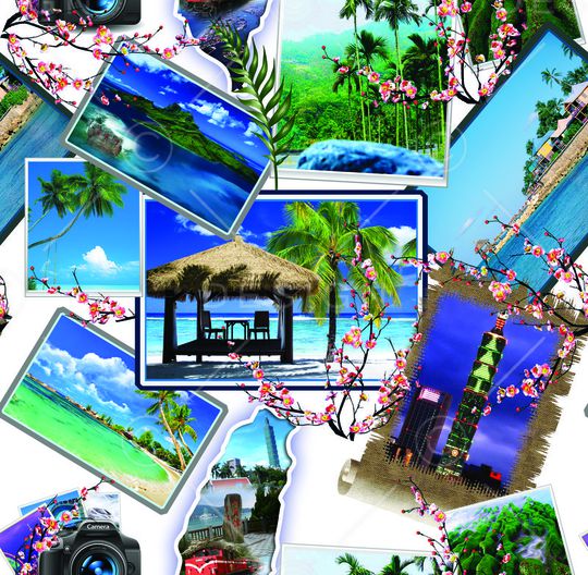 个性休闲油画框风景图印花华亿平台图片