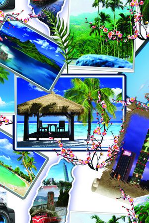 个性休闲油画框风景图印花华亿平台图片