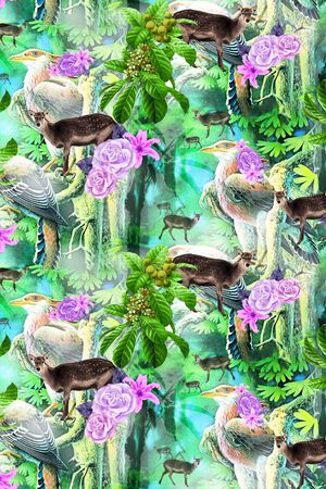 抽象女装图案印花华亿平台图片