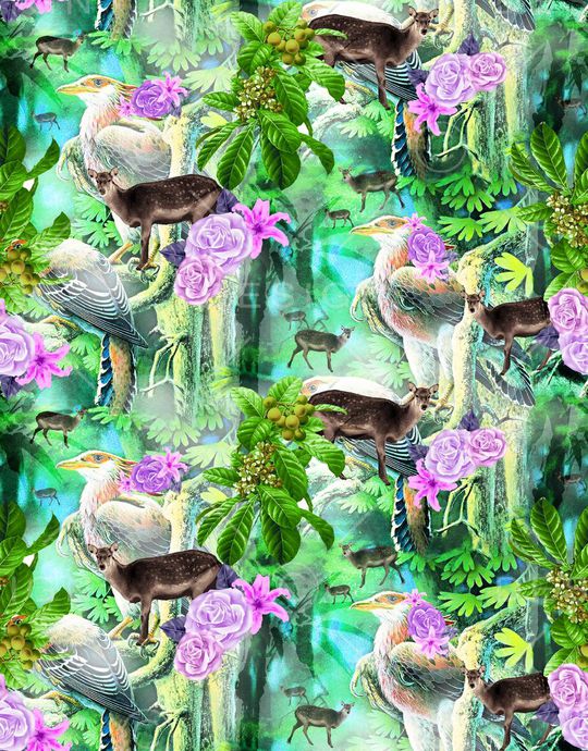 抽象女装图案印花华亿平台图片