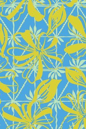 热带花卉印花华亿平台图片