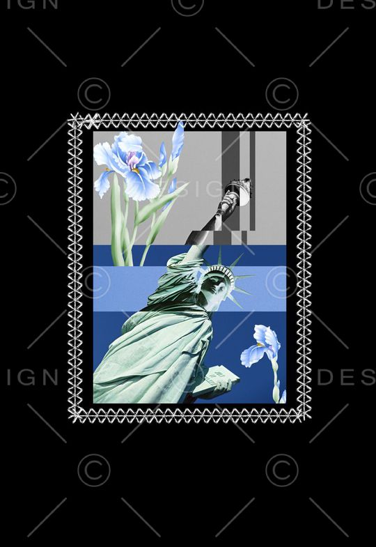 潮流时尚印花华亿平台图片