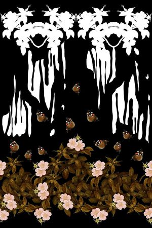 蝴蝶印花华亿平台图片