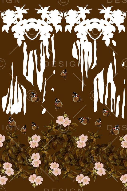 蝴蝶印花华亿平台图片